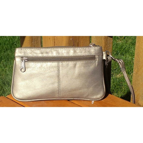 Sophia Visconti Animal Pewter Leather Wristlet - Picture 2 of 8